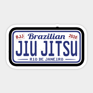 BRAZILIAN JIU JITSU - FUNNY JIU JITSU LICENSE PLATE Sticker